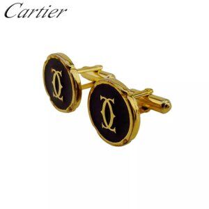 Cartier Cufflinks Gold Plated Auth Used